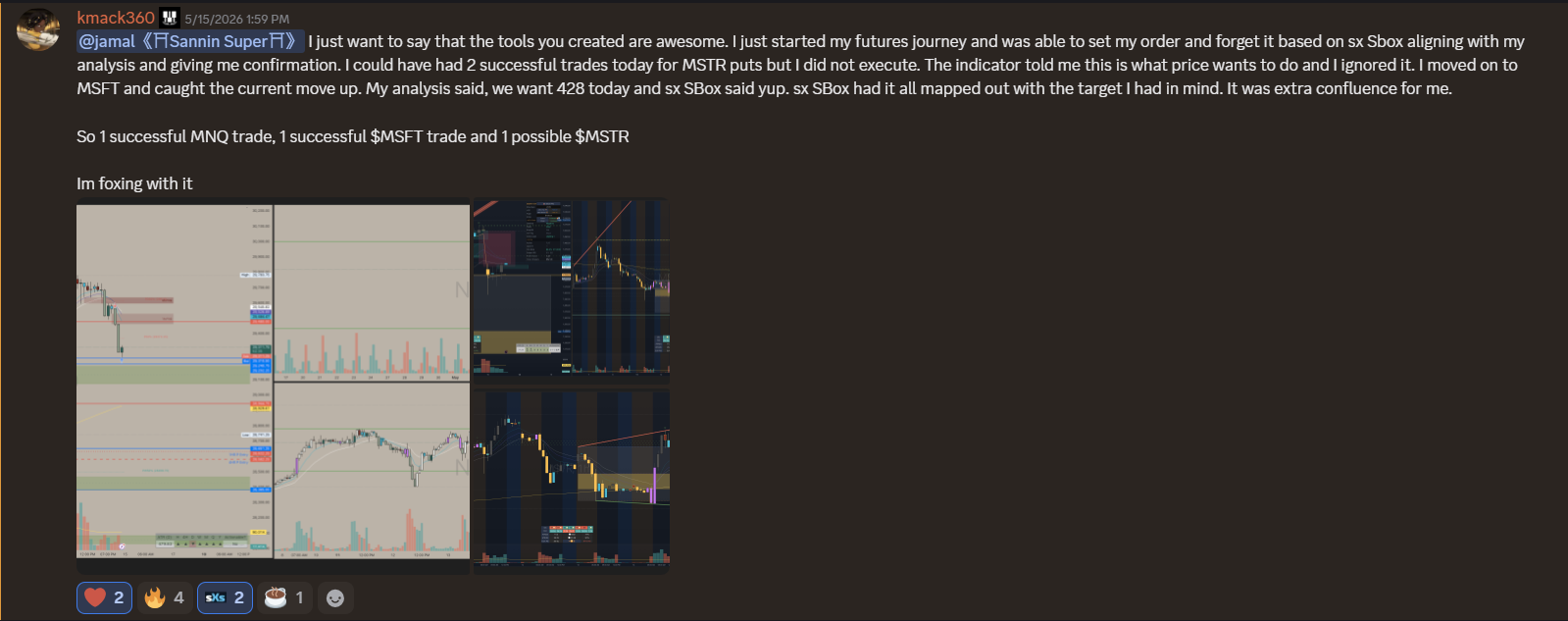 kmack360 MNQ MSFT MSTR successful trades